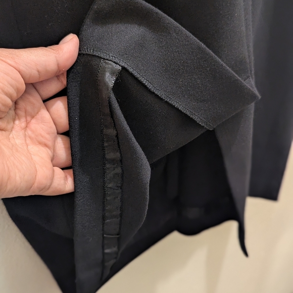 Trina Turk Black Brigadier Dress Ponte Sheath Sleeveless Round Neckline- M - Picture 9 of 16